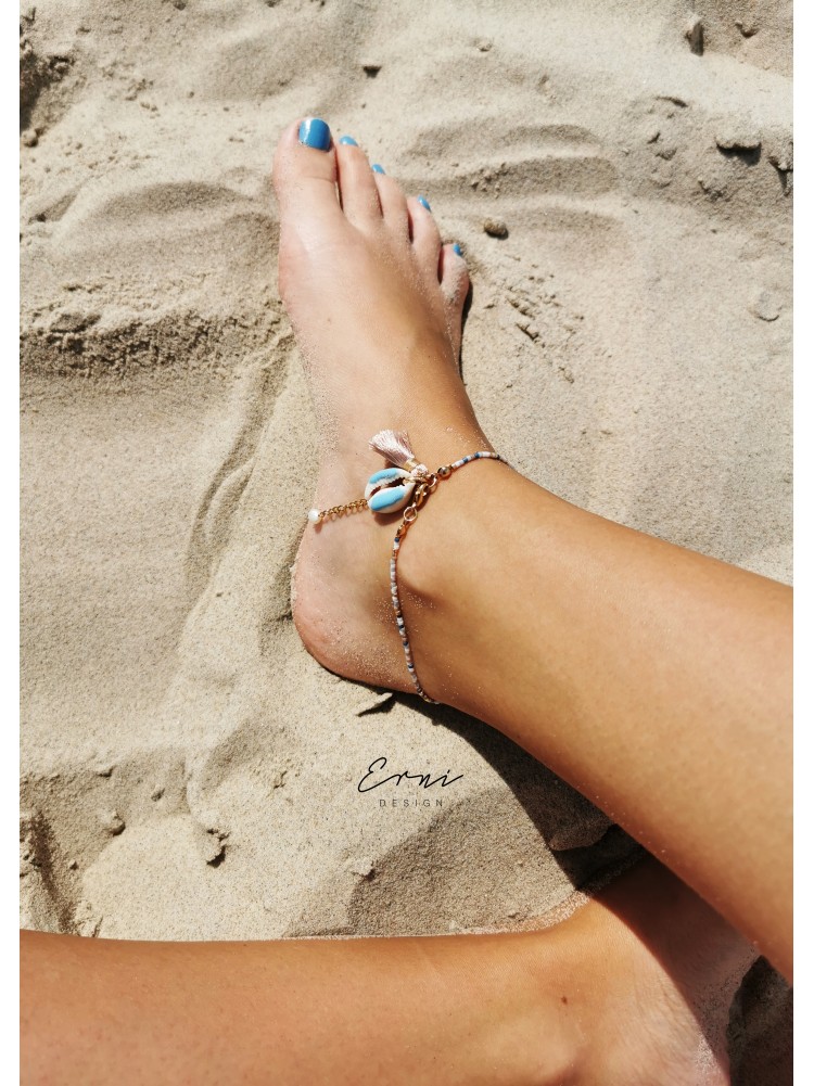 Apyrankė ant kojos ,,Light blue sea shell"