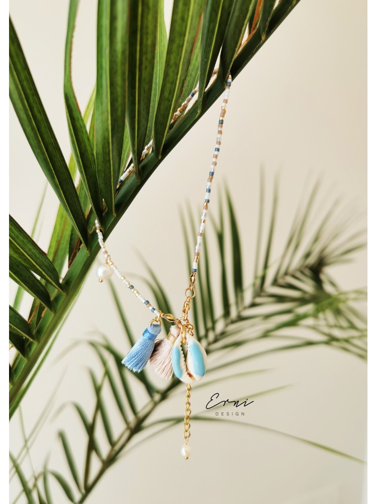 Apyrankė ant kojos ,,Light blue sea shell"