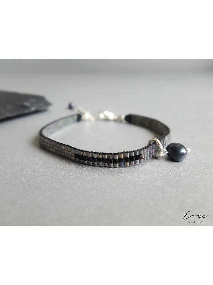 Apyrankė ,,Minimal beads - DARK GREY"
