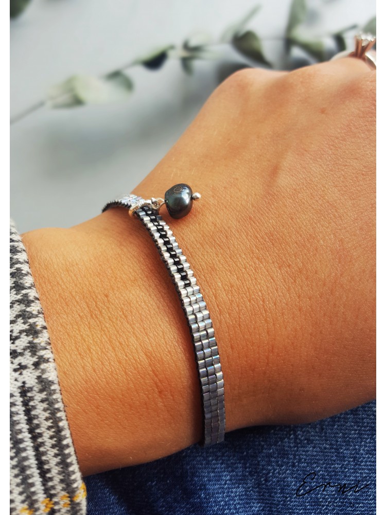 Apyrankė ,,Minimal beads - DARK GREY"