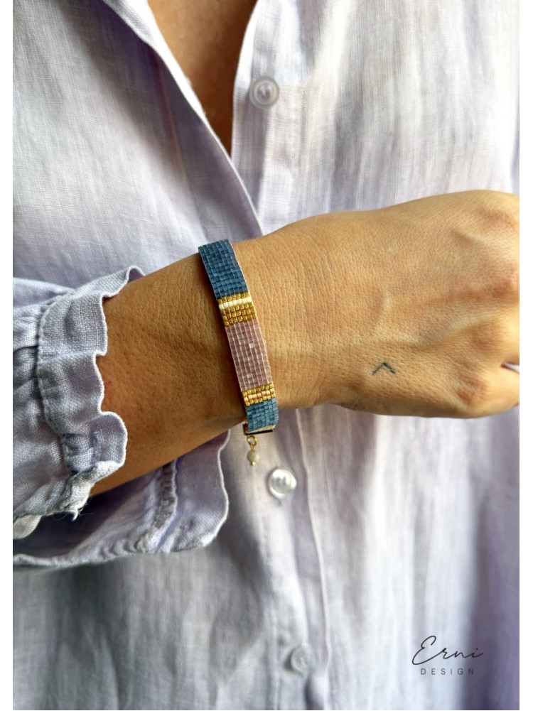 Apyrankė - Minimal beads PINK AND BLUE
