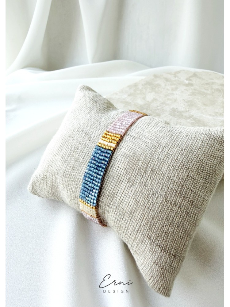 Apyrankė - Minimal beads PINK AND BLUE