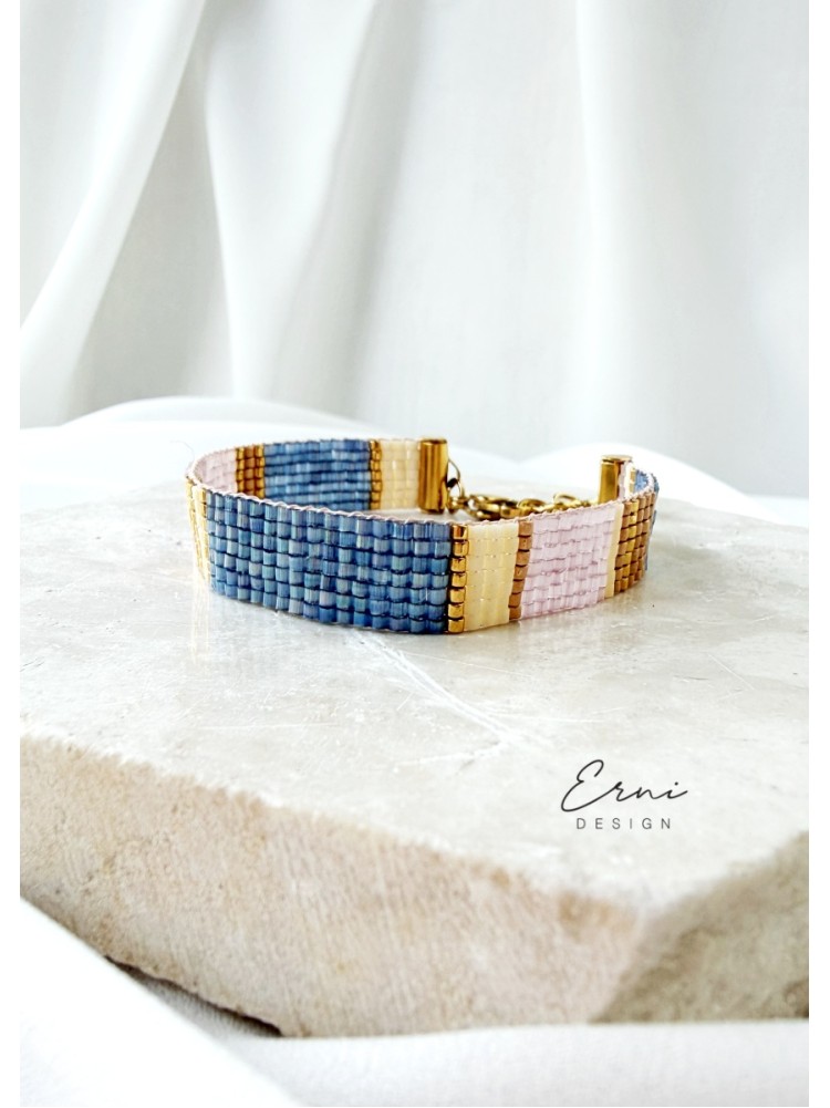 Apyrankė - Minimal beads PINK AND BLUE