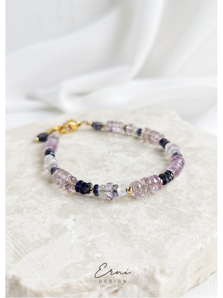 Apyrankė su ametisto akmenukais ,,Purple wind"