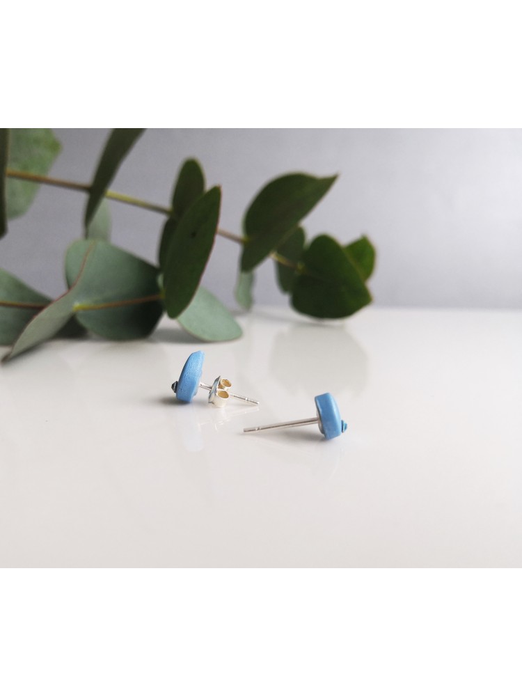 Auskarai su Swarovski kristalais - SMALL LIGHT BLUE MOON