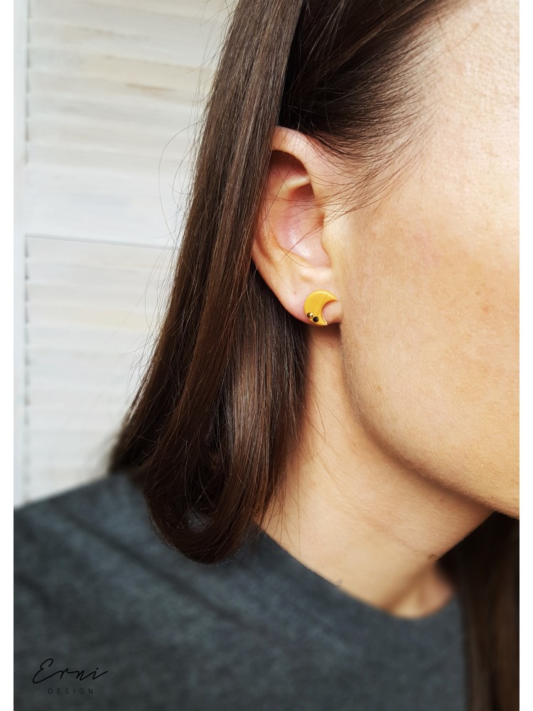Auskarai su Swarovski kristalais - GOLD MOON