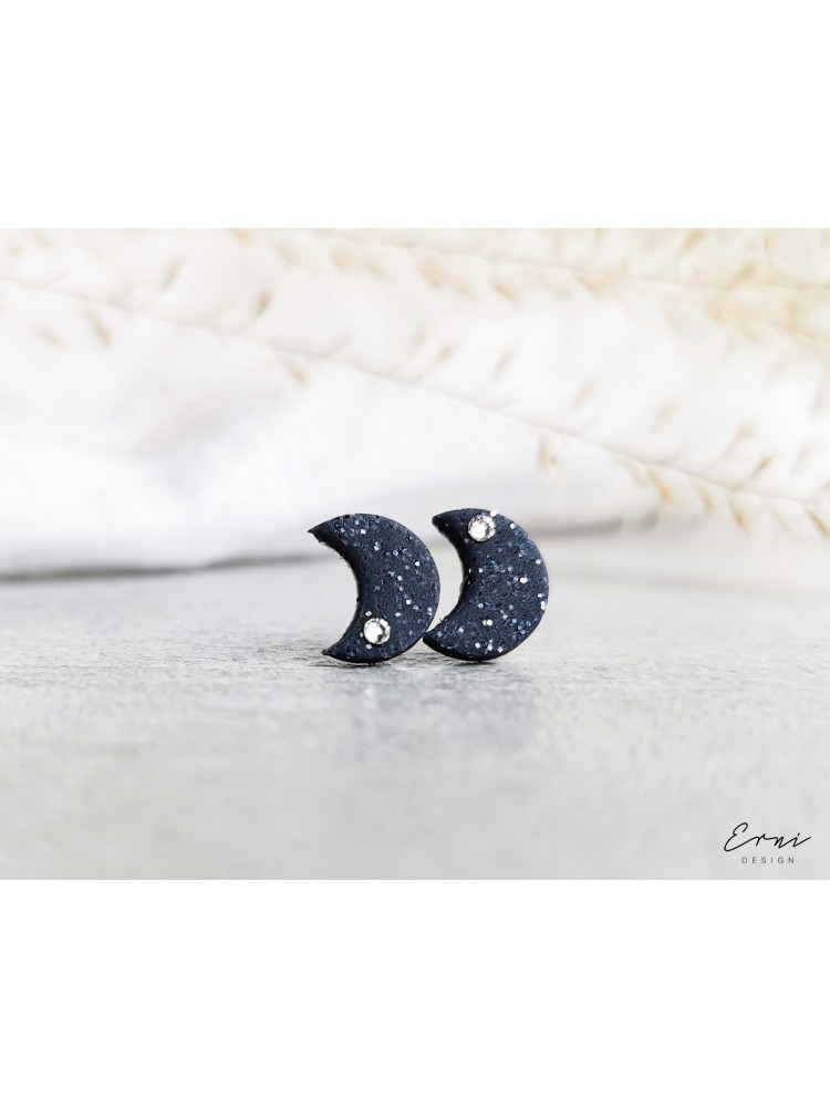 Auskarai su Swarovski kristalais - GREY MOON