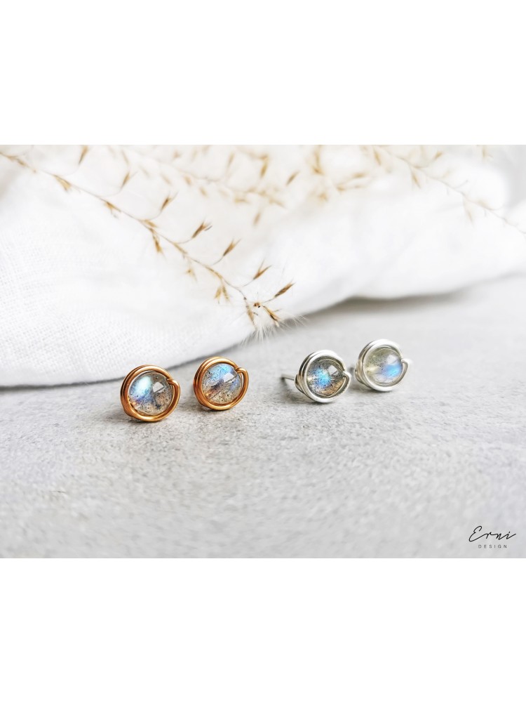 Auskarai su labradorito akmeniu - LABRADORITE