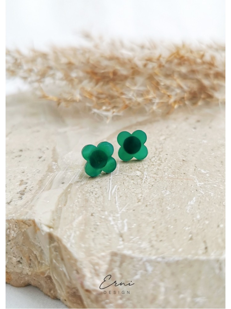 Auskarai - GREEN CLOVER