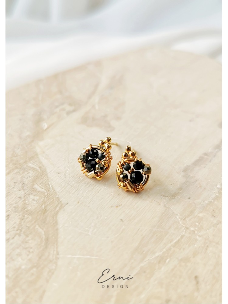 Auskarai - ROSITA SMALL DARK
