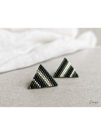 Auskarai ,,Green beads"